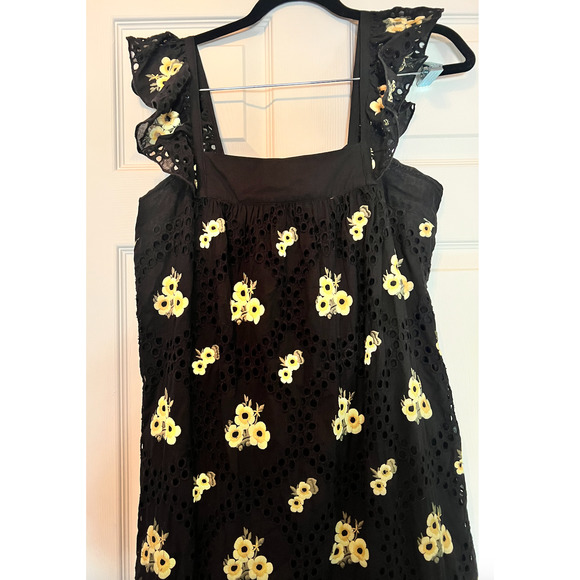 NWOT Anna Sui Pansy Eyelet Embroidered Maxi - Picture 6 of 9